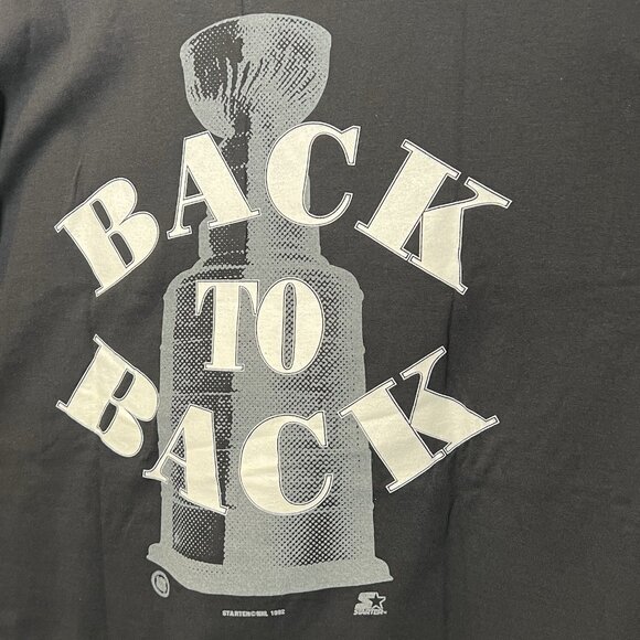 Pittsburgh Penguins Stanley Cup Champs Starter Vintage XXL Graphic Tee T-Shirt - Picture 4 of 8